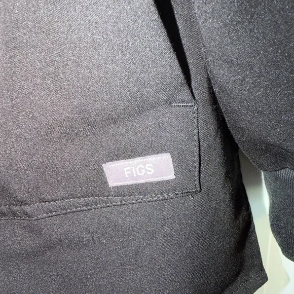 FIGS Bellery Scrub Jacket Women's Size XL Black Technical Collection Full Zip - Picture 8 of 11